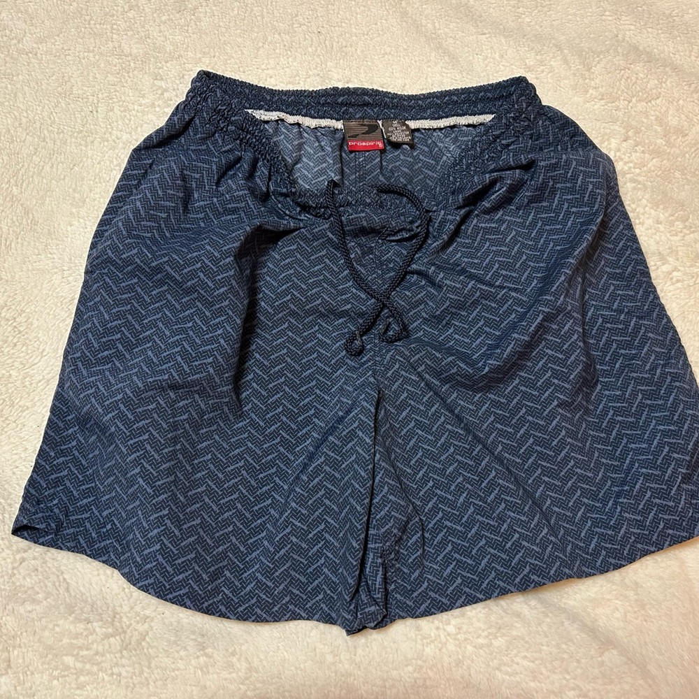 Prosperit short Blue Patterned Athletic Shorts size M 100% Nylon 100% Polyester